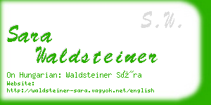 sara waldsteiner business card